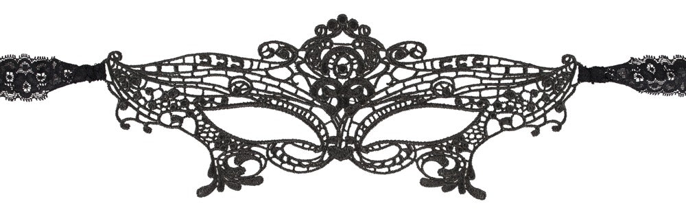 Antifaz Negro Bordado Cottelli Accessoires - Máscara Sensual de Encaje
