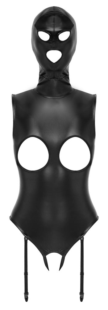 Body Polipiel Bad Kitty con Máscara Integrada - Talla L
