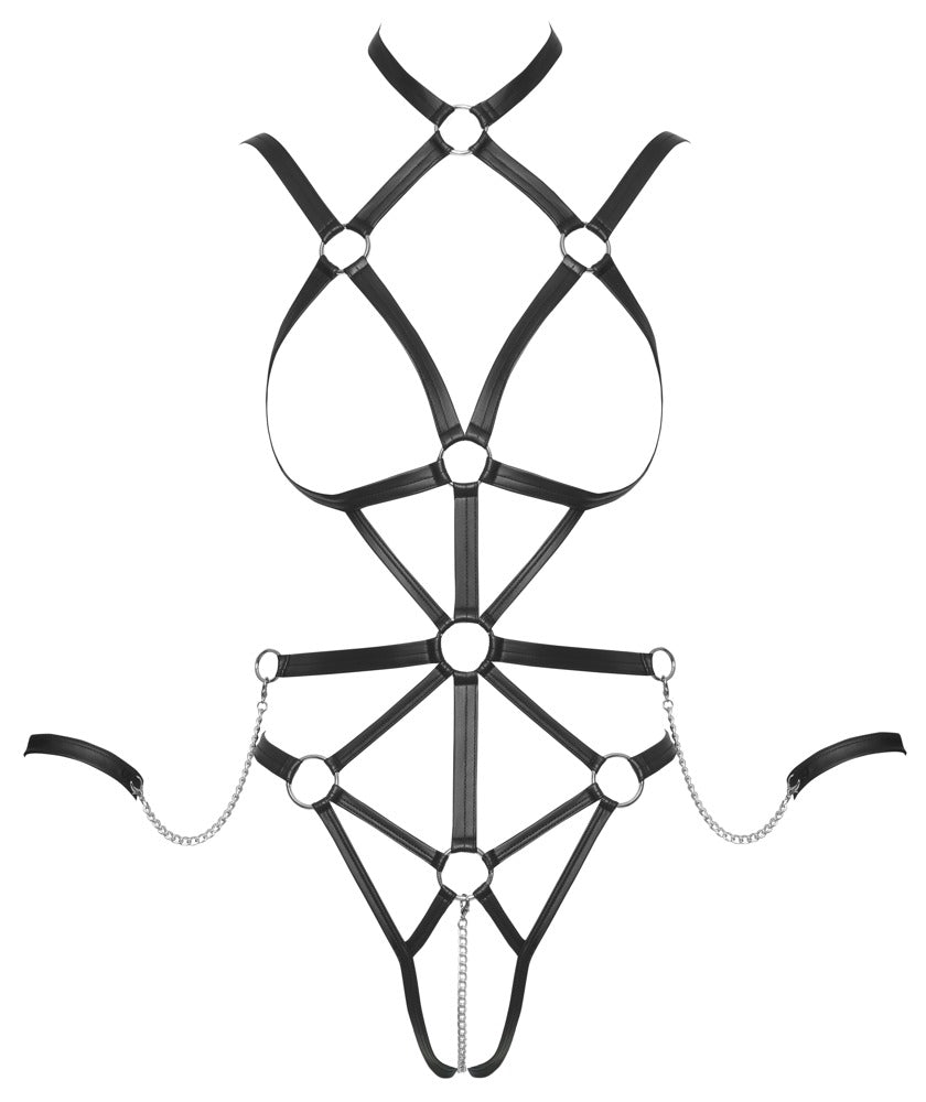 Bad Kitty Strap Body L - Body Arnés Negro Fetish