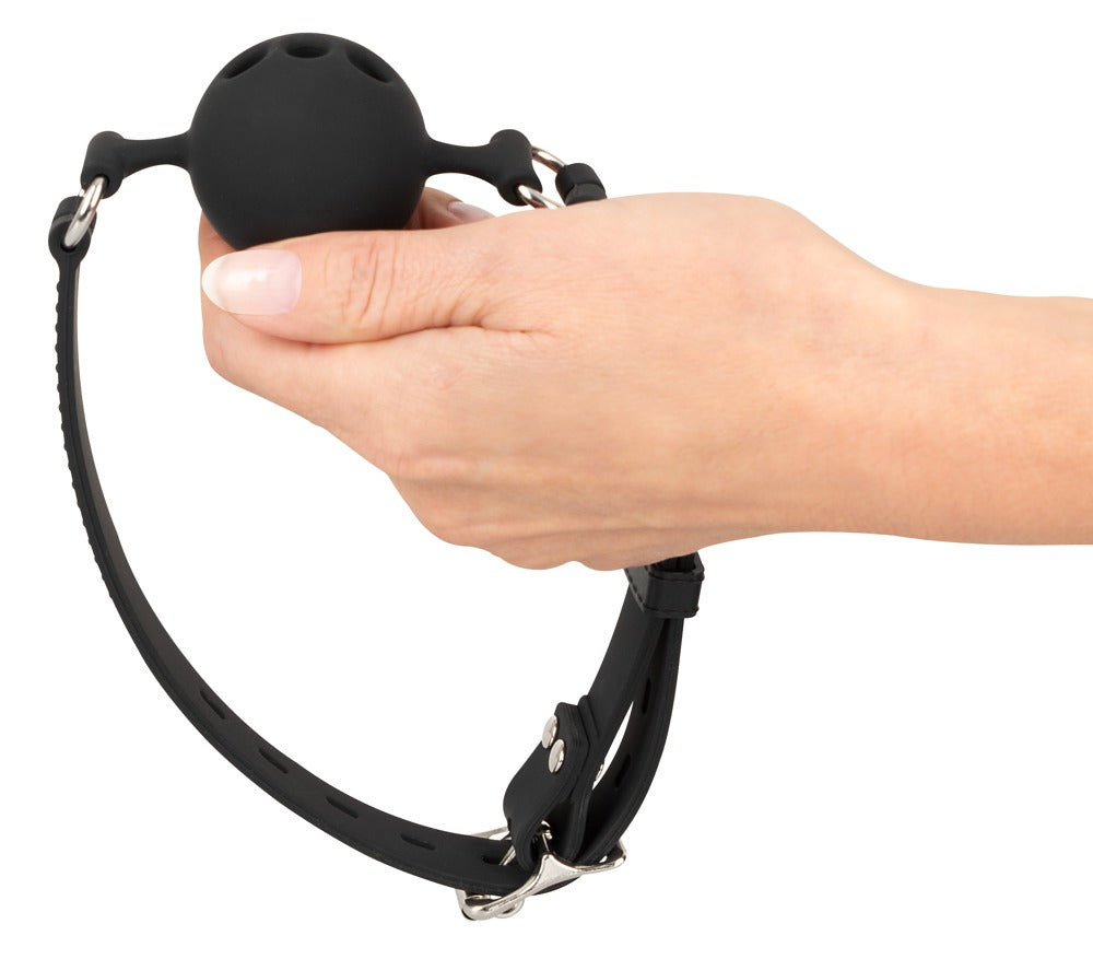 Mordaza de Silicona Medium Bad Kitty - Gag Ajustable Negro