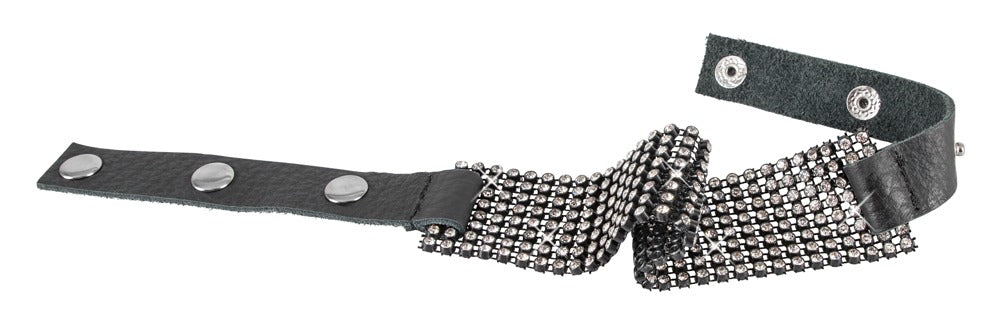 Rhinestone Choker Bad Kitty - Collar de Pedrería Ajustable