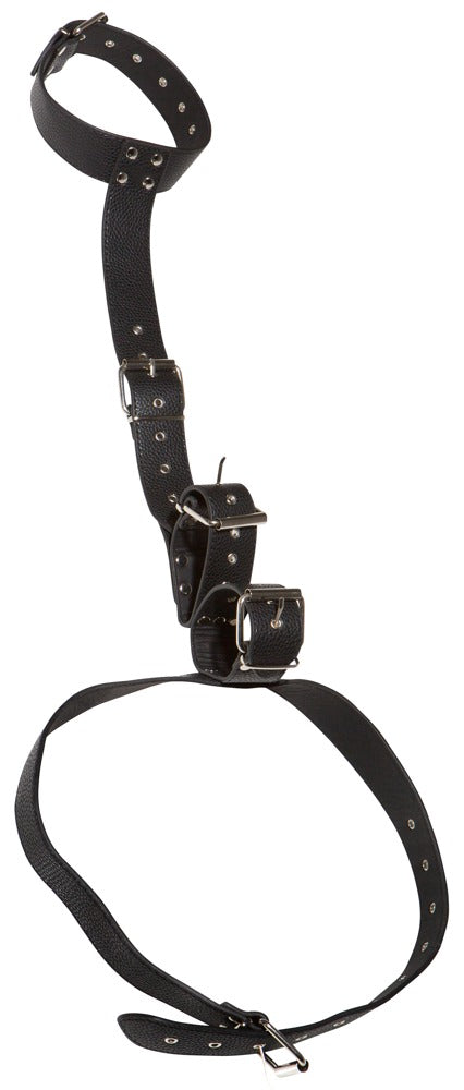 Neck Restraint with Handcuffs Bad Kitty - Esposas Corporales Ajustables
