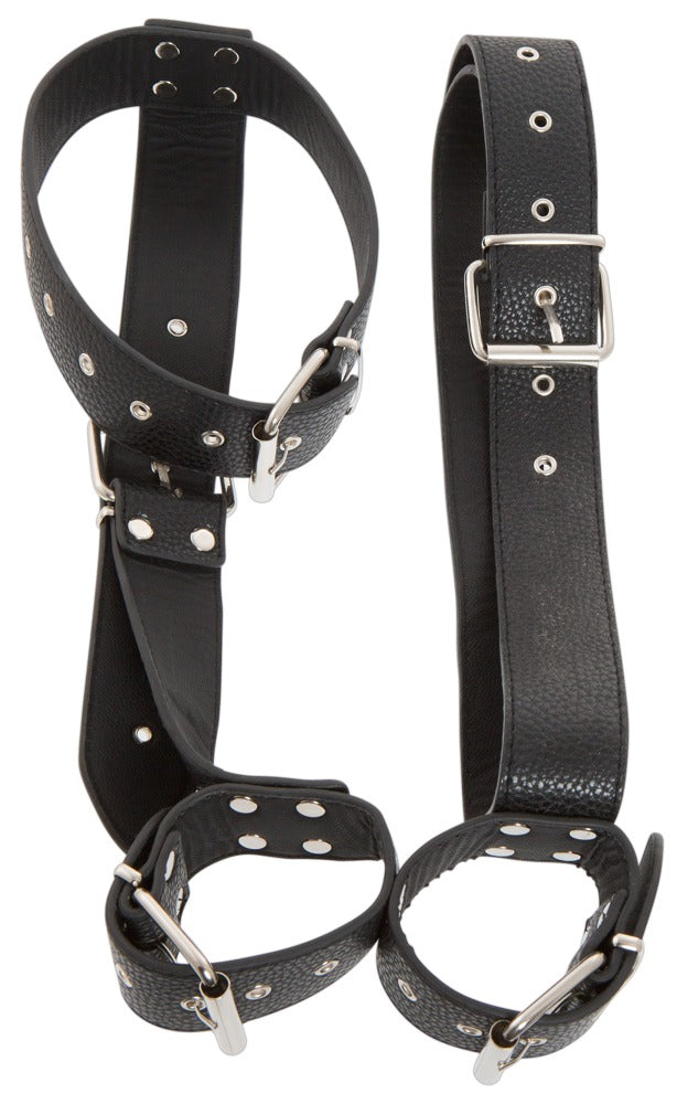 Neck Restraint with Handcuffs Bad Kitty - Esposas Corporales Ajustables