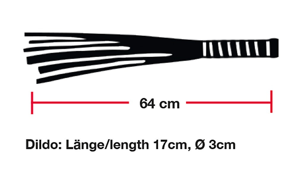 Flogger Glass Bad Kitty - Fusta de Microfibra con Mango de Cristal