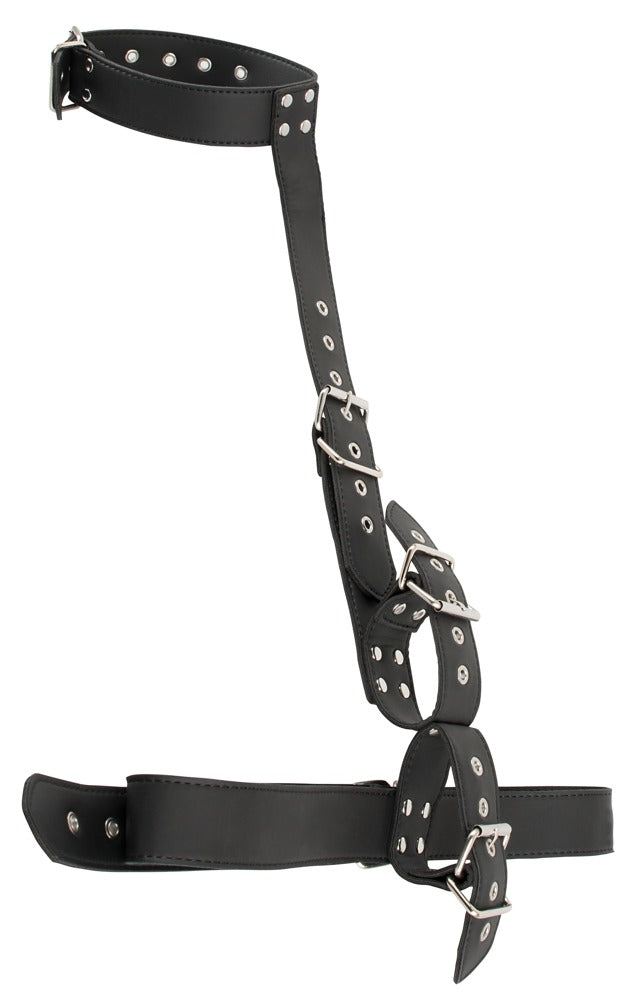 Neck-Wrist Restraint Vegan - Juego de Bondage Ajustable