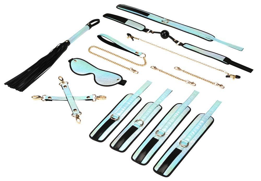 Set Bondage Liebe Seele LS Vivid Sky - 8 Piezas Azul Nacarado