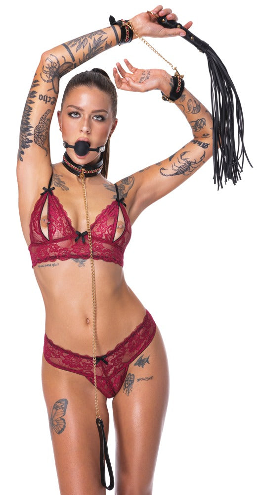 Bad Kitty Bondage Set Chain - Set de 6 Piezas en Piel Sintética
