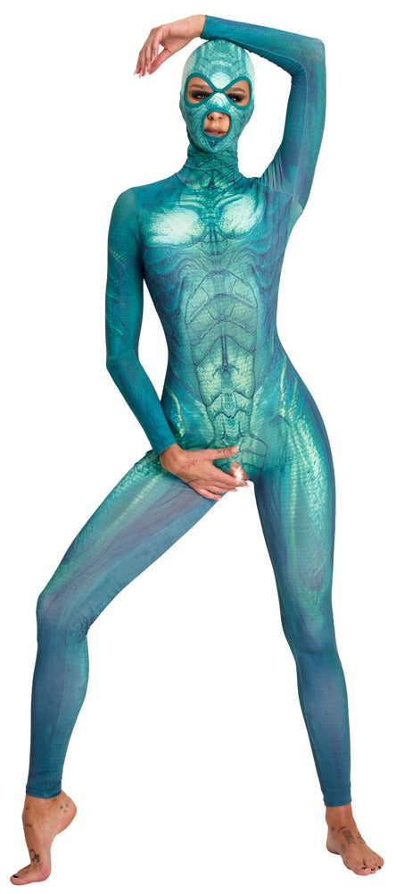 Beasty Cocks Jumpsuit Verde Reptil - Mono Fantasía L/XL