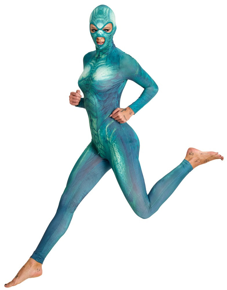 Beasty Cocks Jumpsuit Verde Reptil - Mono Fantasía S/M