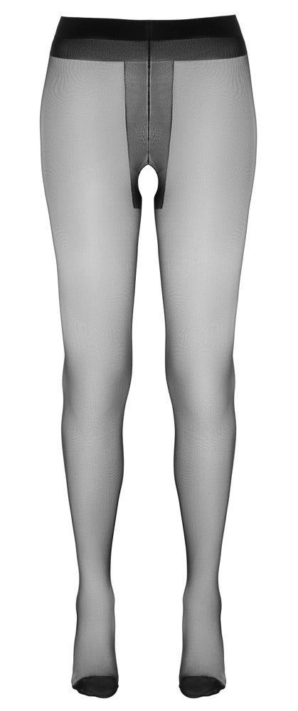 Medias Crotchless Cottelli Legwear Negro Talla 5