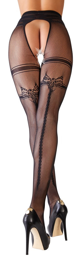 Medias Rejilla sin Entrepierna Cottelli Legwear L/XL