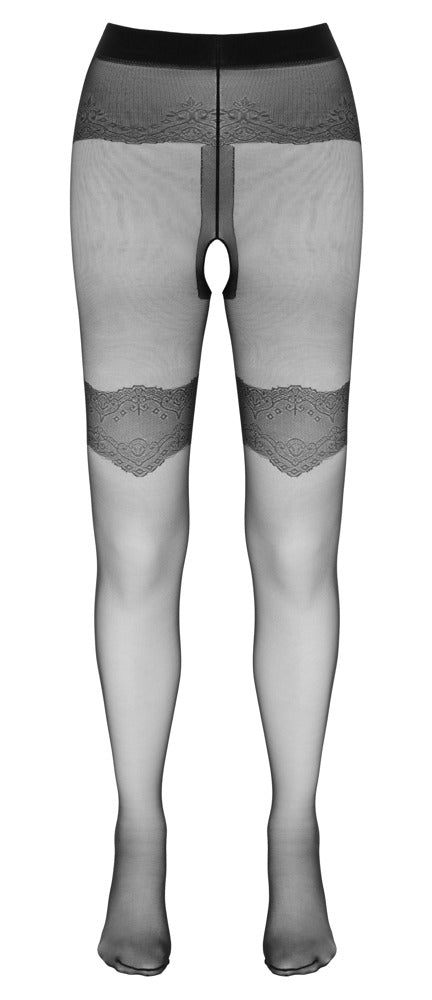 Medias Cottelli Legwear Crotchless Tights 3 - Diseño Abierto