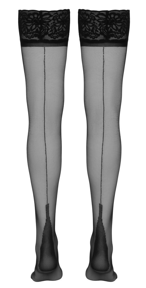 Hold-up Stockings 1 Cottelli Legwear - Medias de Sujeción con Banda de Silicona