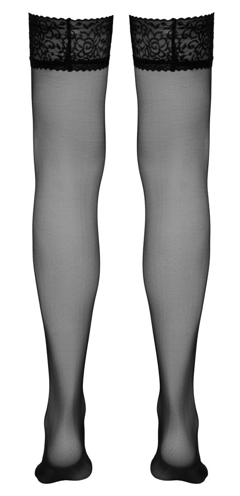 Hold-up Stockings Black 2 - Medias de Sujeción con Banda de Silicona