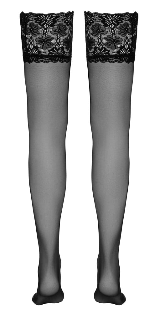 Hold-up Stockings 8 Cottelli - Medias Stay-up con Encaje Floral