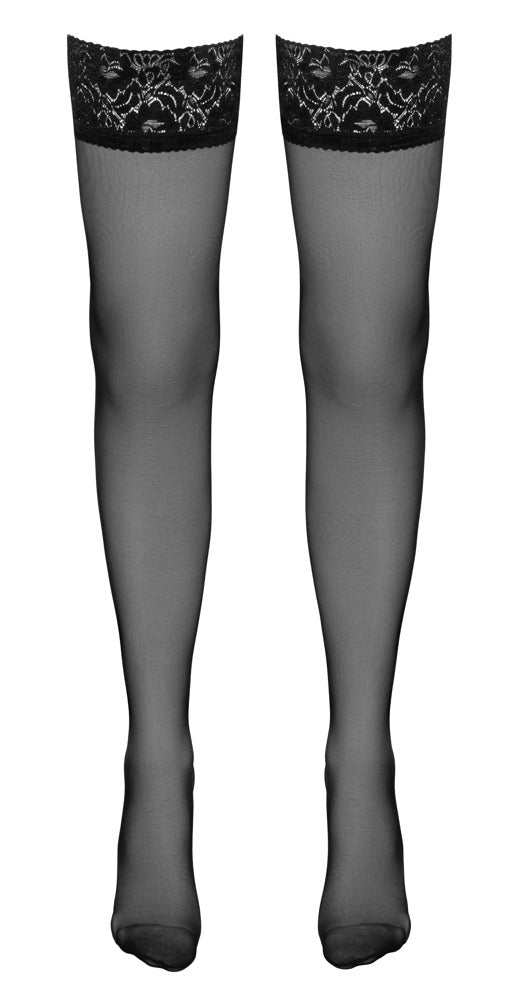Medias Hold-up Cottelli Legwear con Costura y Encaje