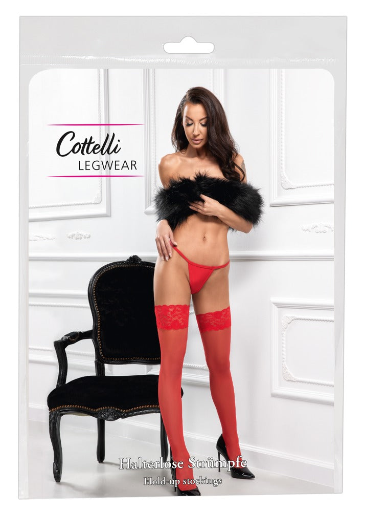 Hold-ups Red 5 Cottelli Legwear - Medias con Encaje
