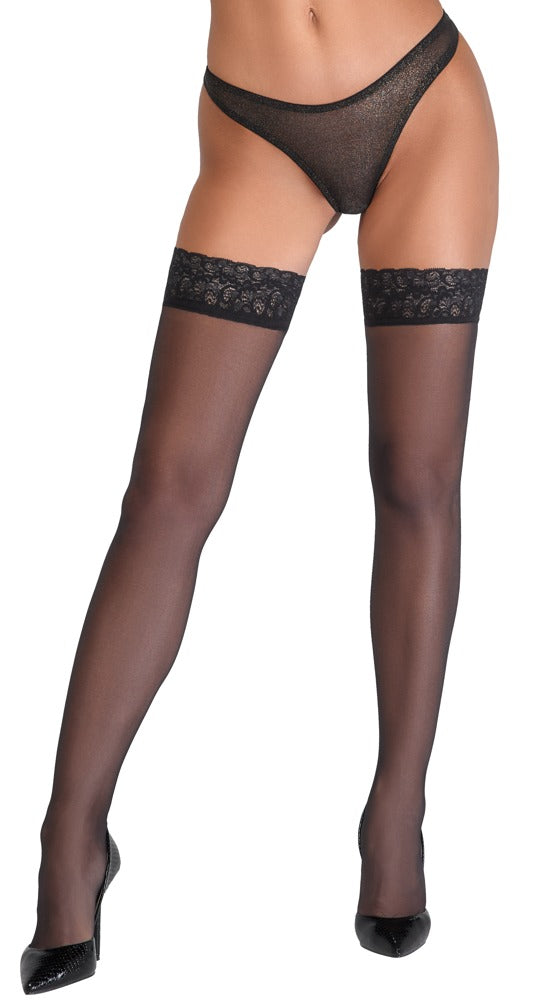 Hold-up Stock Black 4 - Medias Autofijantes Cottelli Legwear