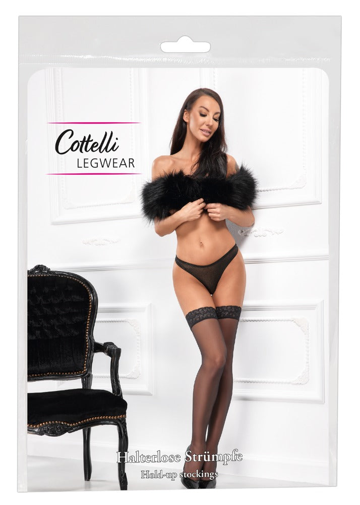 Hold-up Stock Black 4 - Medias Autofijantes Cottelli Legwear