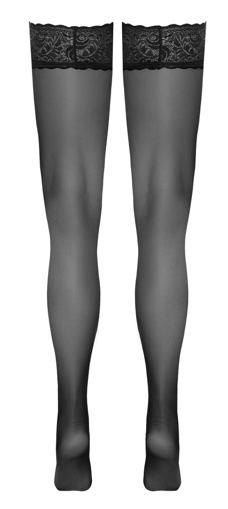 Hold-ups Black 4 - Medias Autoadherentes con Encaje Cottelli Legwear