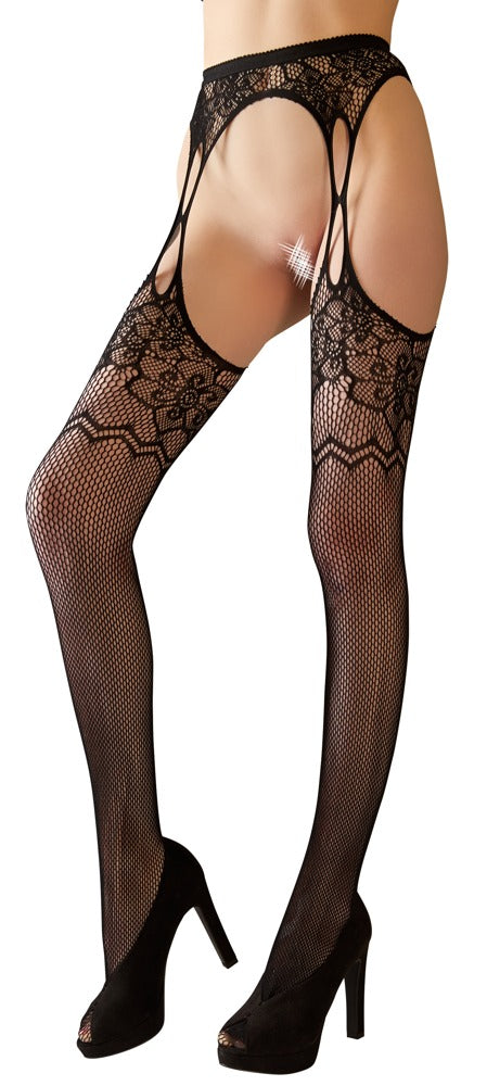 Medias de Tirantes Cottelli Legwear - Diseño Floral S-L