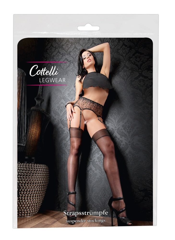 Stockings 2 Cottelli Legwear - Medias de Tirantes con Pie Preformado