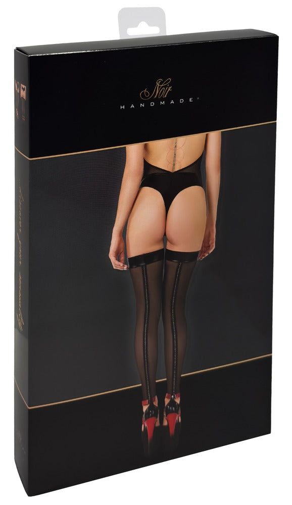 Noir Thigh-highs M - Medias Overknee Transparentes con Efecto Powerwet
