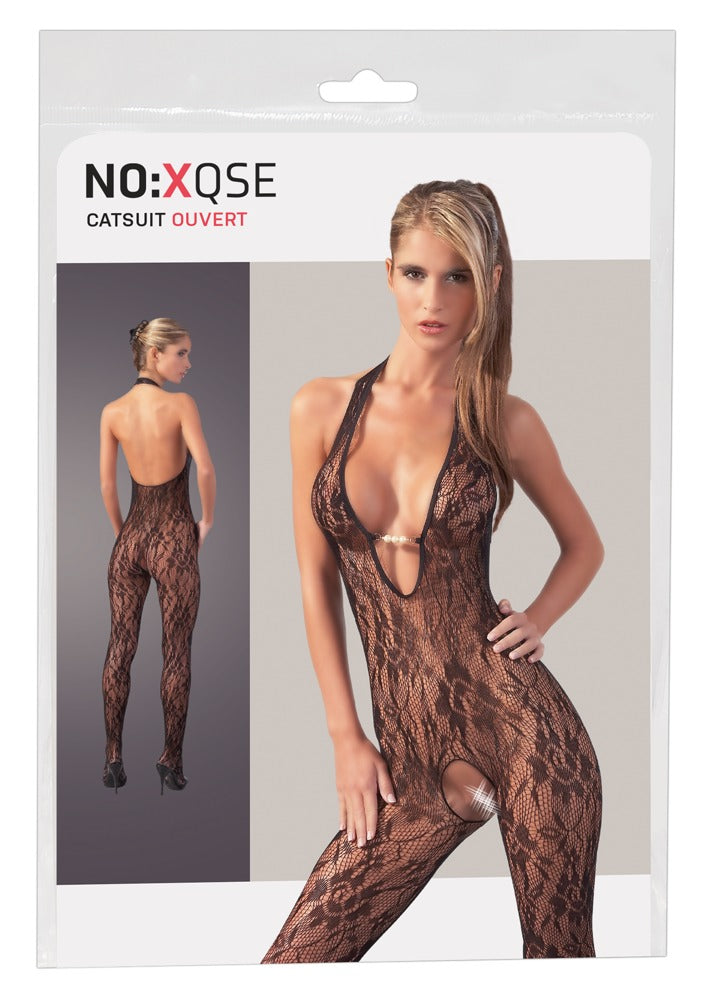 Catsuit con Perlas No:Xqse L/XL Negro