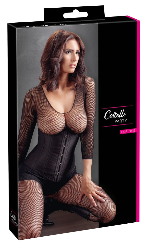Corset Open Cup XL Cottelli PARTY - Corsé sin Busto con Cierre de Gancho