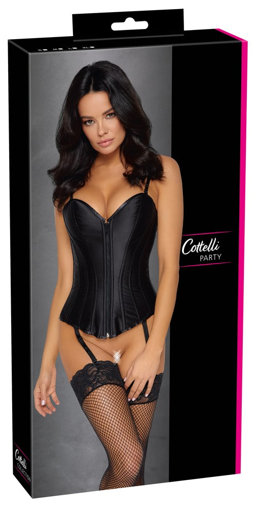 Corset Negro M Cottelli PARTY - Overbust con Cierre Frontal