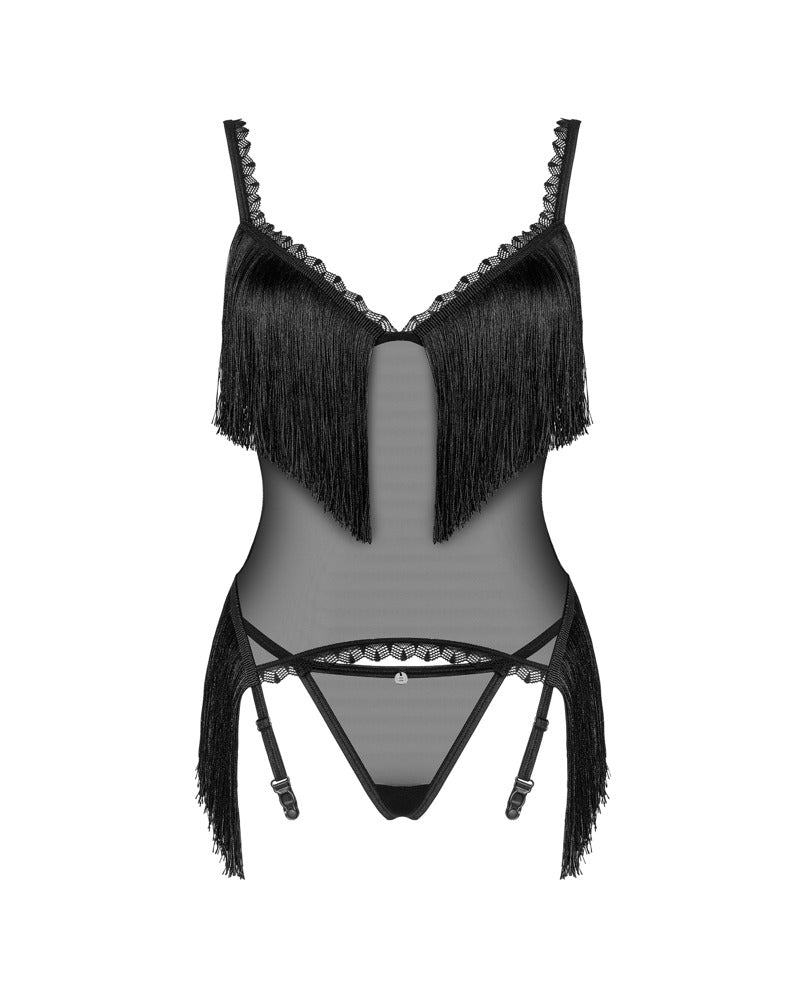 Obsessive Sherila Corsage M/L - Conjunto Seductor con Flecos