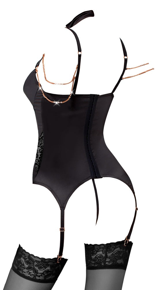 Basque 75B/S Abierta Fina - Set Liguero con Cadenas de Strass Desmontables