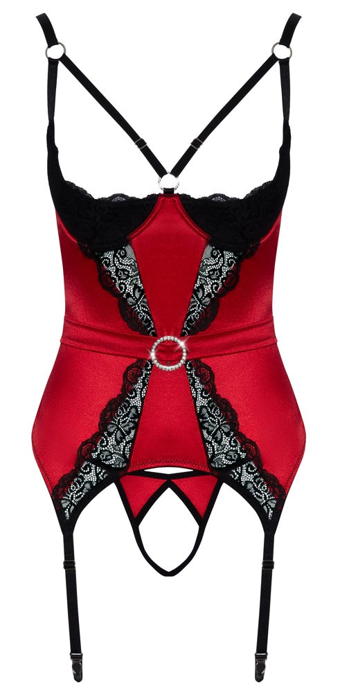 Cami Suspenders Red XL - Set Liguero Cottelli Lingerie