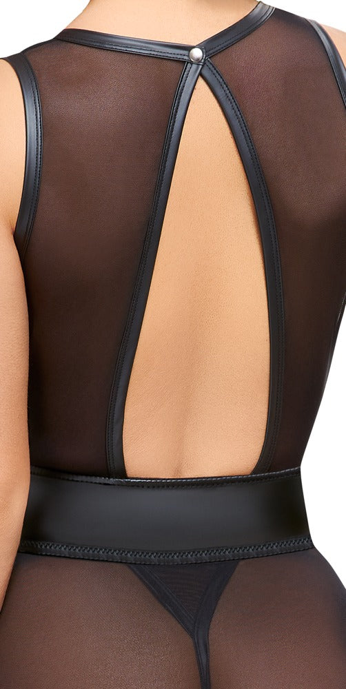 Basque and String S Cottelli - Conjunto Elegante con Tirantes y Tanga