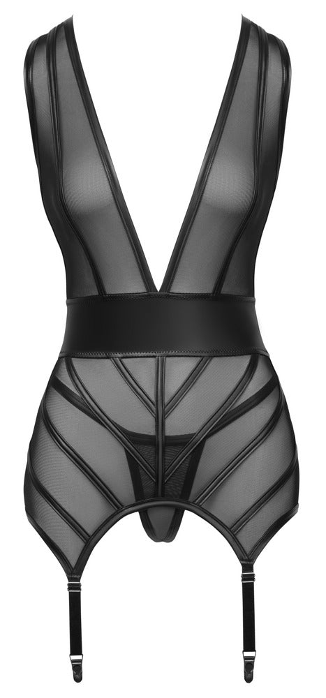 Basque and String M Cottelli - Conjunto Elegante con Tirantes y Tanga