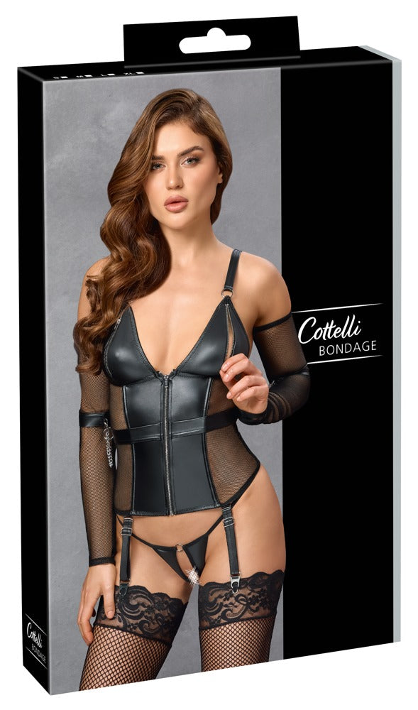 Bondage Basque M Cottelli - Conjunto de Lencería con Accesorios