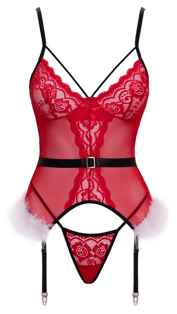 X-Mas Basque L/XL - Set Liguero Festivo Cottelli Lingerie