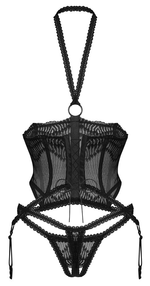 OBS Basque 2XL/3XL - Top Halterneck + Tanga sin Entrepierna Obsessive