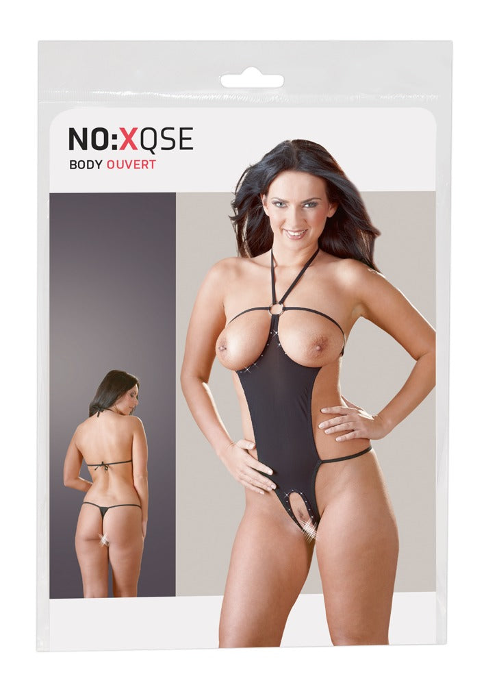 Body Sex Open S-L Negro - Diseño Provocante con Detalles Brillantes