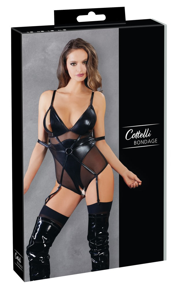 Body Bondage Ring M Cottelli - Diseño Erótico con Anilla y Cremalleras