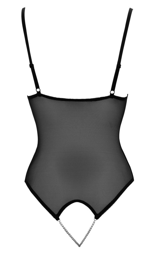 Crotchless Body XL Cottelli Lingerie - Powernet y Encaje Floral
