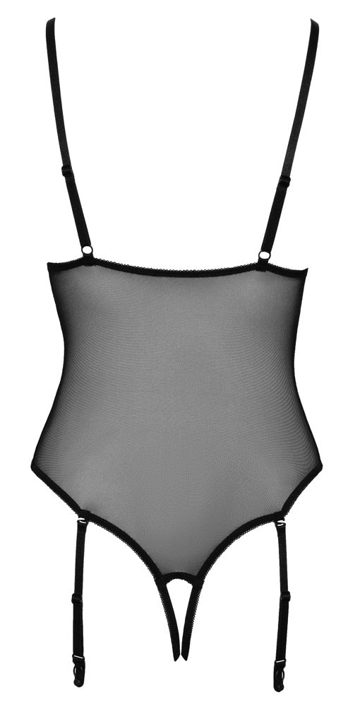 Crotchless Body S Cottelli Lingerie - Powernet y Encaje Negro