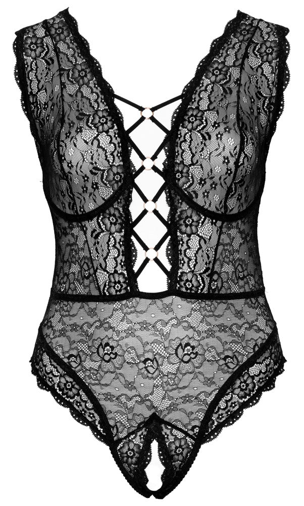 Body Lace 85D/L Cottelli Curves - Encaje Sensual con Detalles Dorados