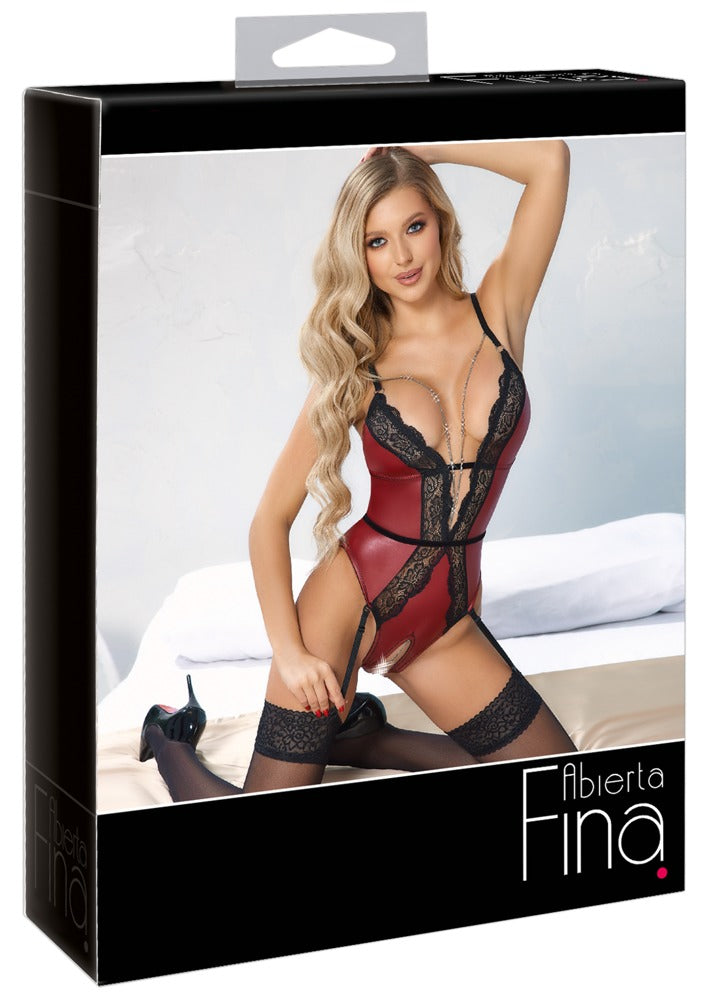 Body Abierta Fina Red/Black L - Diseño Sofisticado con Detalles en Encaje