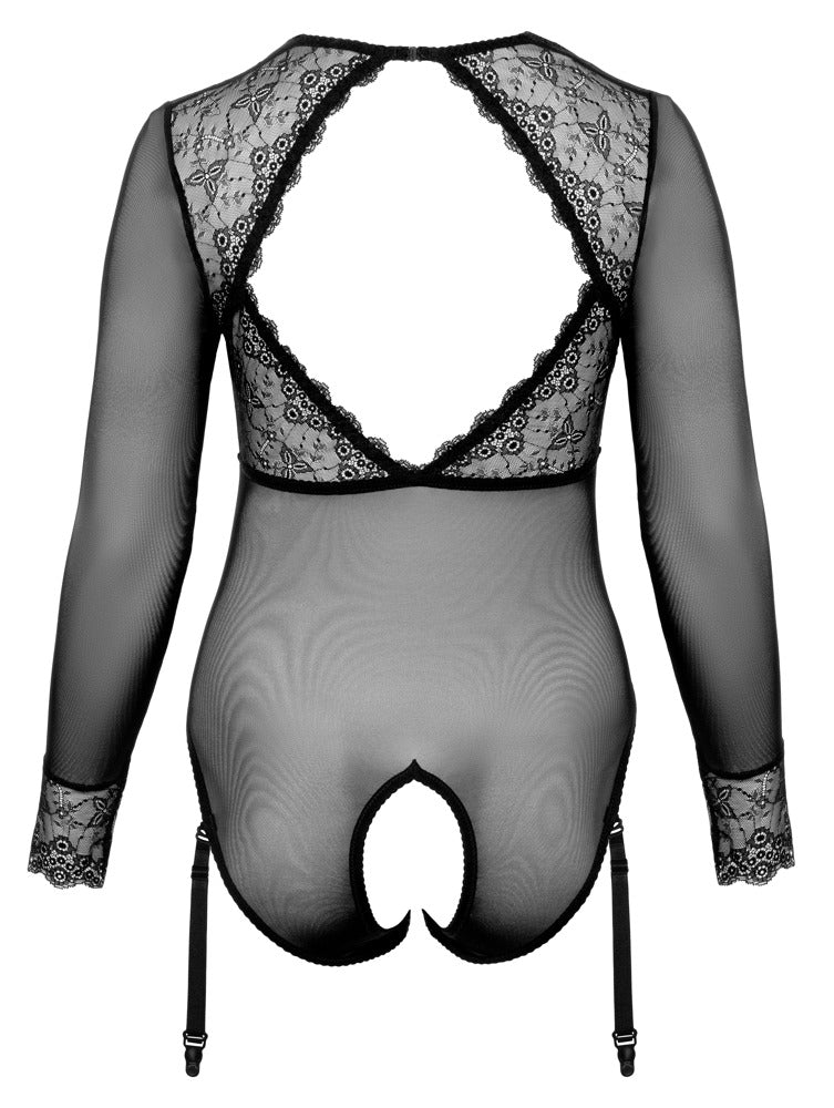 Body Lace Cottelli Curves 3XL - Transparencia y Encaje Negro