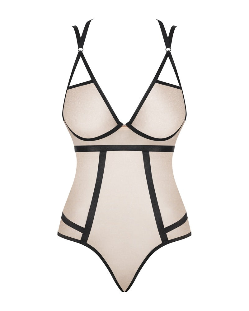 OBS Body S/M - Teddy Sensual Nude con Recortes
