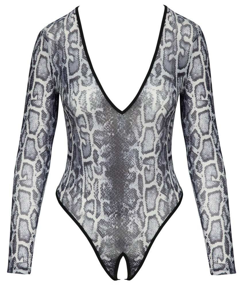 Body Snake L Cottelli - Diseño Transparente con Estampado Animal