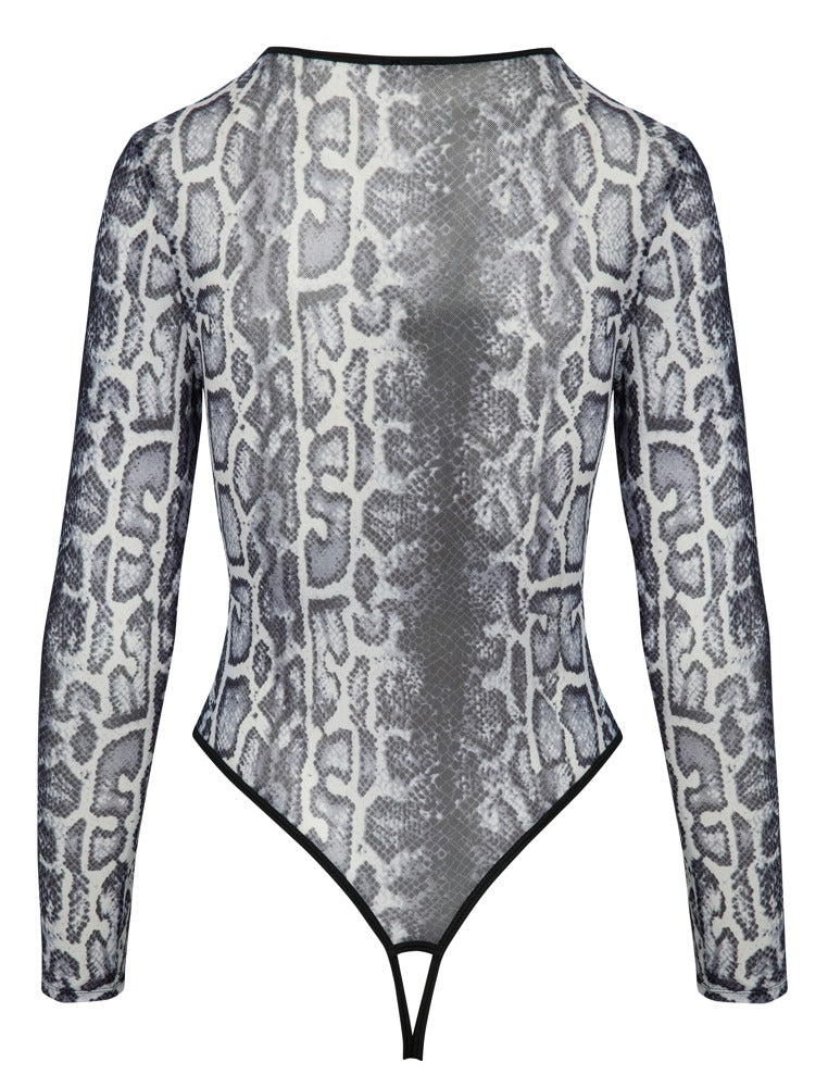 Body Snake M Cottelli Lingerie - Diseño Transparente con Estampado