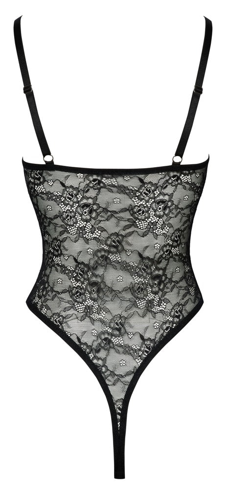 Lace Body Rings S - Body de Encaje Floral con Tirantes Ajustables