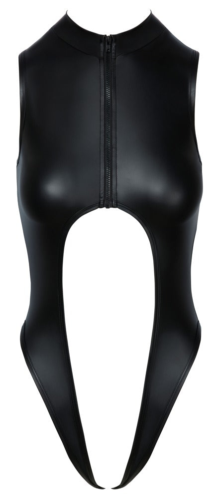 Crotchless Body Zip S - Body Sexy Negro Cottelli Lingerie
